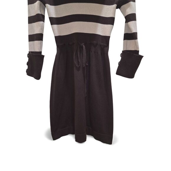 Apostrophe Junior Sweater Dress Size PM Striped Cowl Neck Pre-Owned Like New - Picture 6 of 12